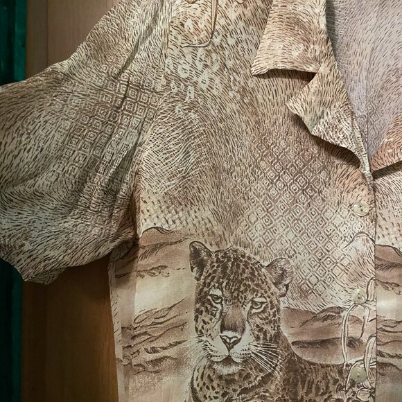 Conrad C Safari Tiger Print 2 piece blouse and skirt (slight sheer) - Picture 5 of 13